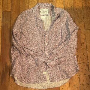 Frank & Eileen Red and White Patterned Shirt